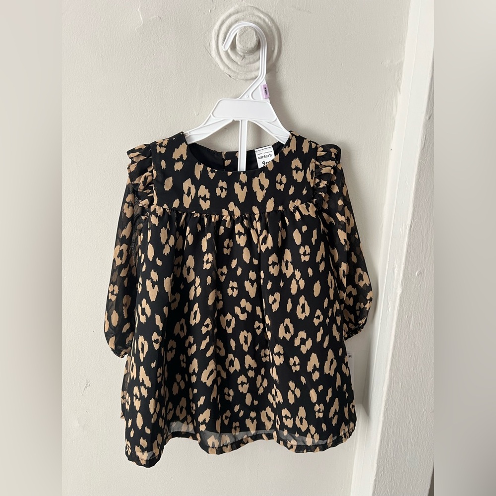 Carters‎ Baby Girl Leopard Bow Dress - 9 Months